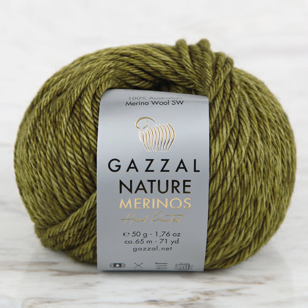 Gazzal Nature Merinos Yeşil El Örgü İpi - 8309